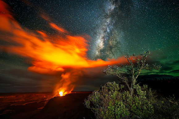 Madame Pele and the Milky Way